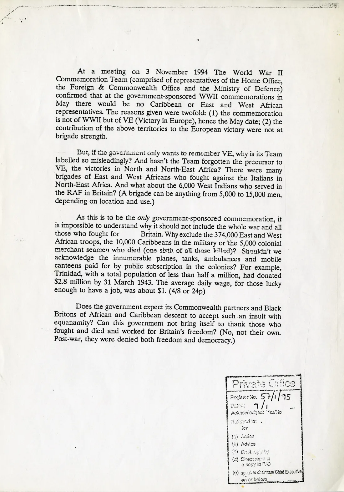 1994 VE Day meeting debrief BG P 16 21 010