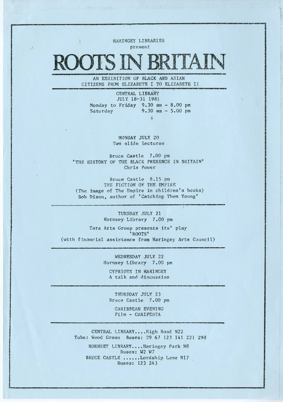 Roots in Britain exhibition BGP448