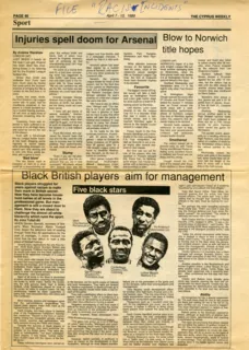 Preview image for Racism in Sport news cutting