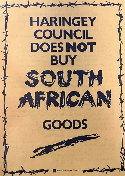 Preview image for Haringey Council Does Not Buy South African Goods