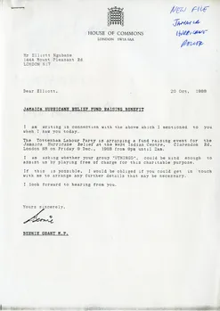 Preview image for Letter to Elliot (UTHINGO) on Jamaica relief fundraising event
