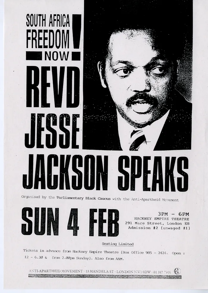 Preview image for Poster for Jesse Jackson speaking event with PBC and AAM