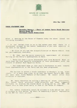 Preview image for 1989 Black Sections Press Statement