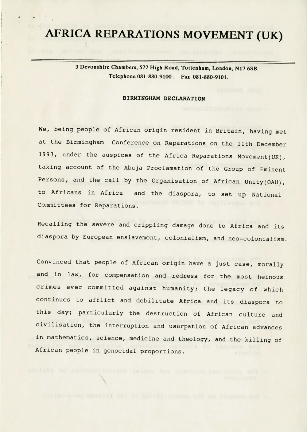 Preview image for ARM Birmingham Declaration
