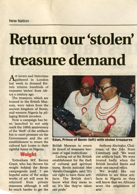 Preview image for New Nation: Return our ‘stolen’ treasure demand