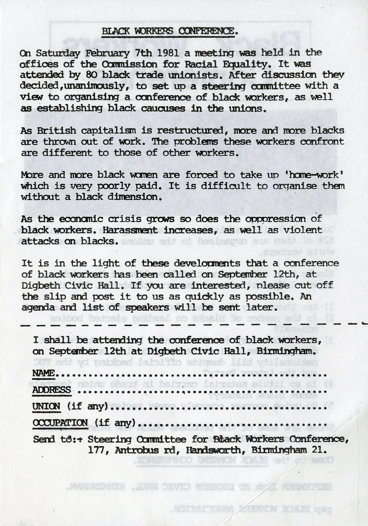 Preview image for Black Workers Conference poster