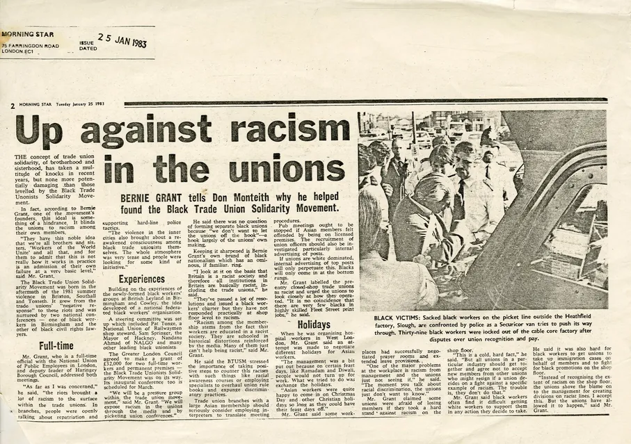 Preview image for Morning Star: Up Against Racism in the Unions